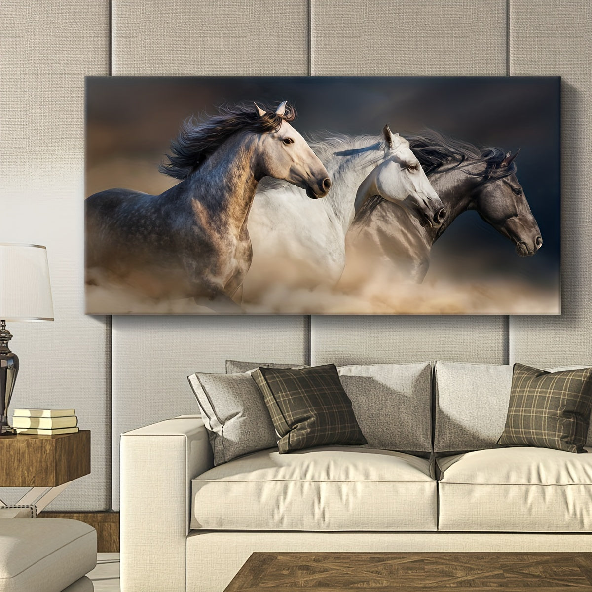 1pc Abstract Zebra Horse Canvas Print