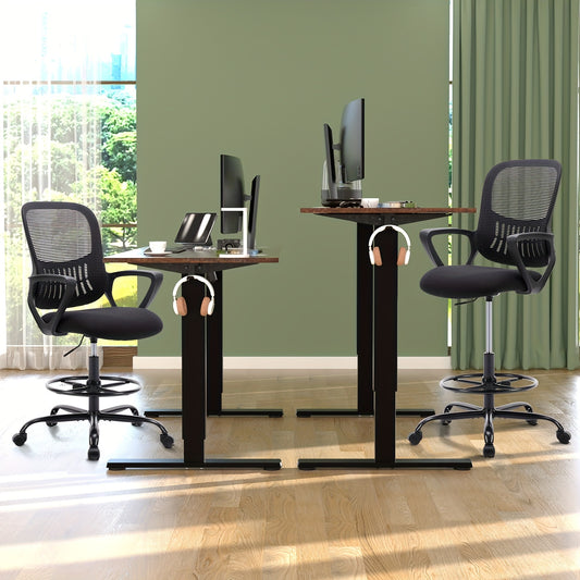 Ergonomic Drafter Chair with Counter Height Stool