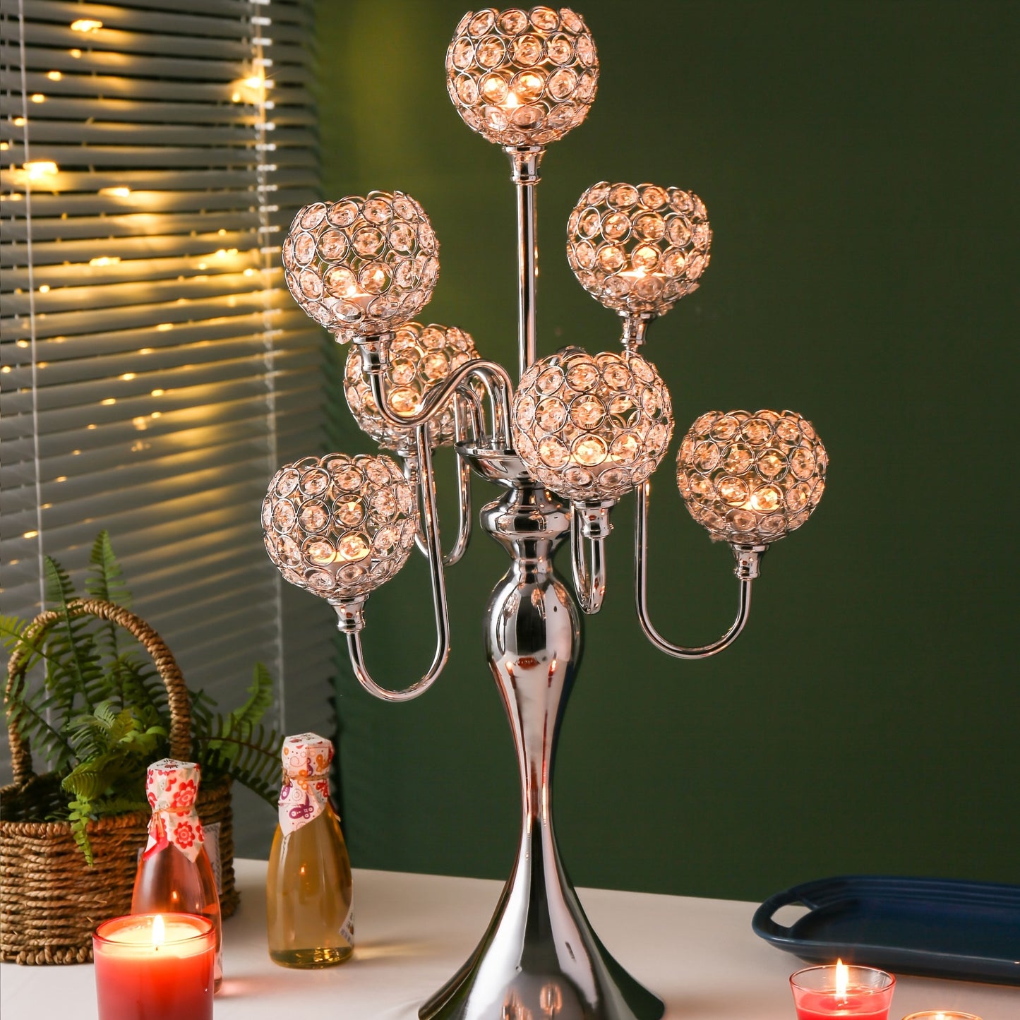 1pc Candle Holders For Table Centerpiece 7 Arms