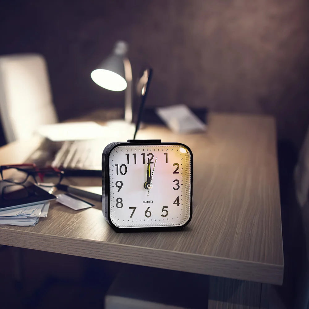 Silent Alarm Clocks with LED Night Light