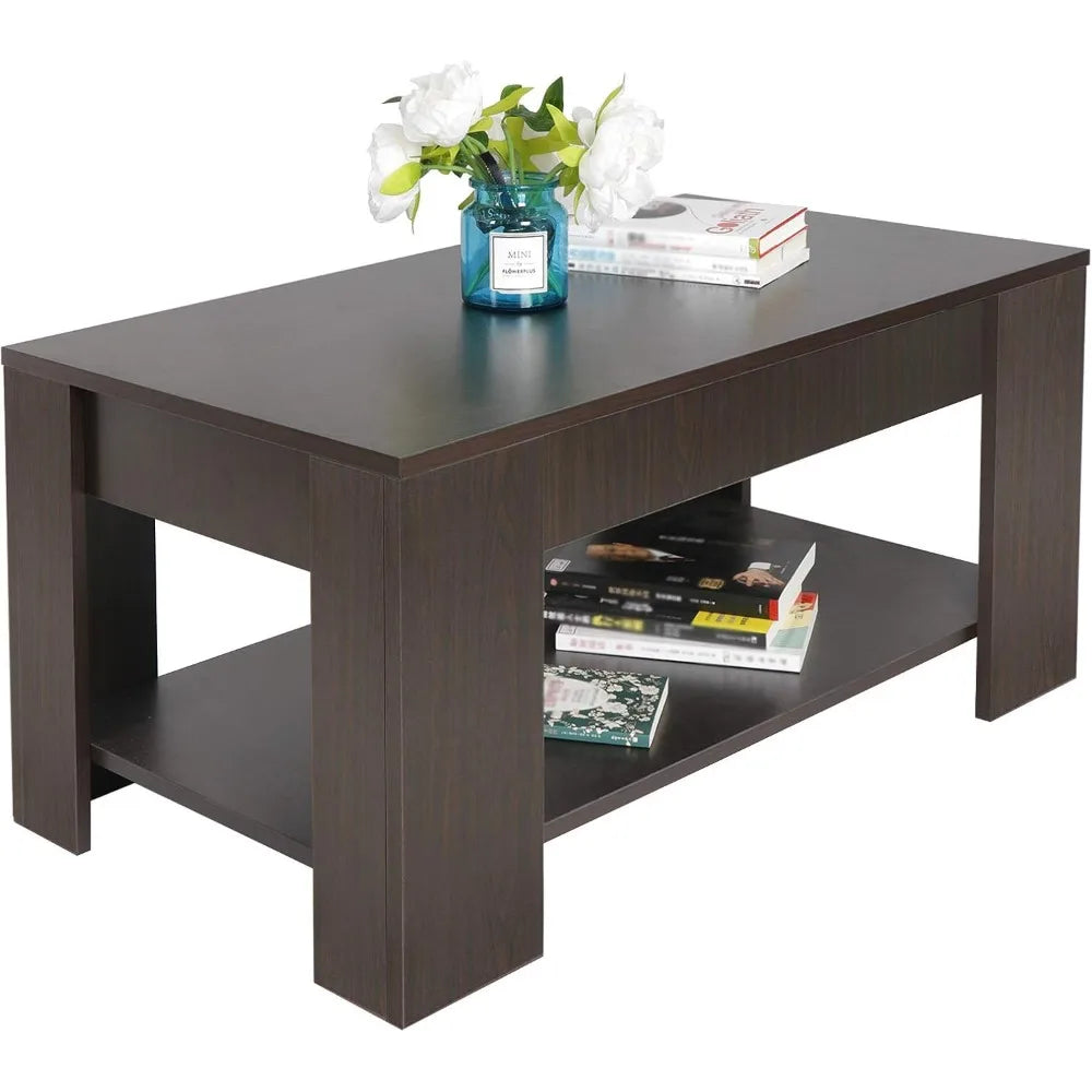 Modern Lift Top Coffee Table w/Hidden Compartment