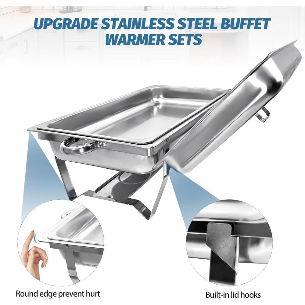 2 Pack Stainless Steel Chafing Dishes