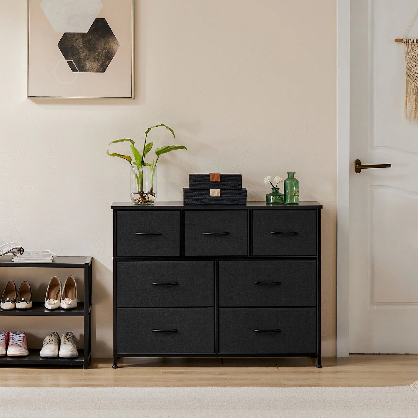 Desser For Bedroom With 7 Fabric Drawers