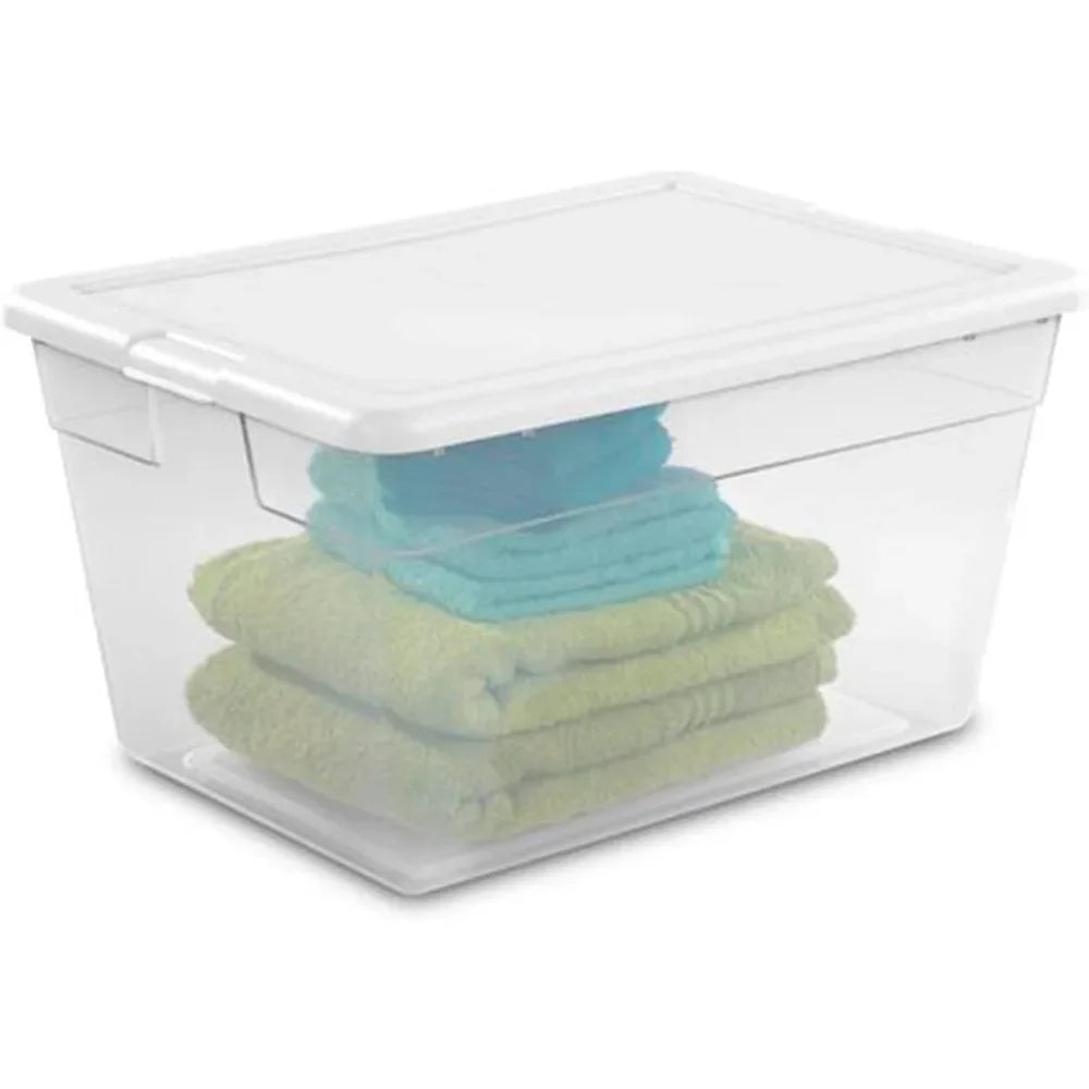 56-quart Heavy Duty Plastic Stackable Storage Container