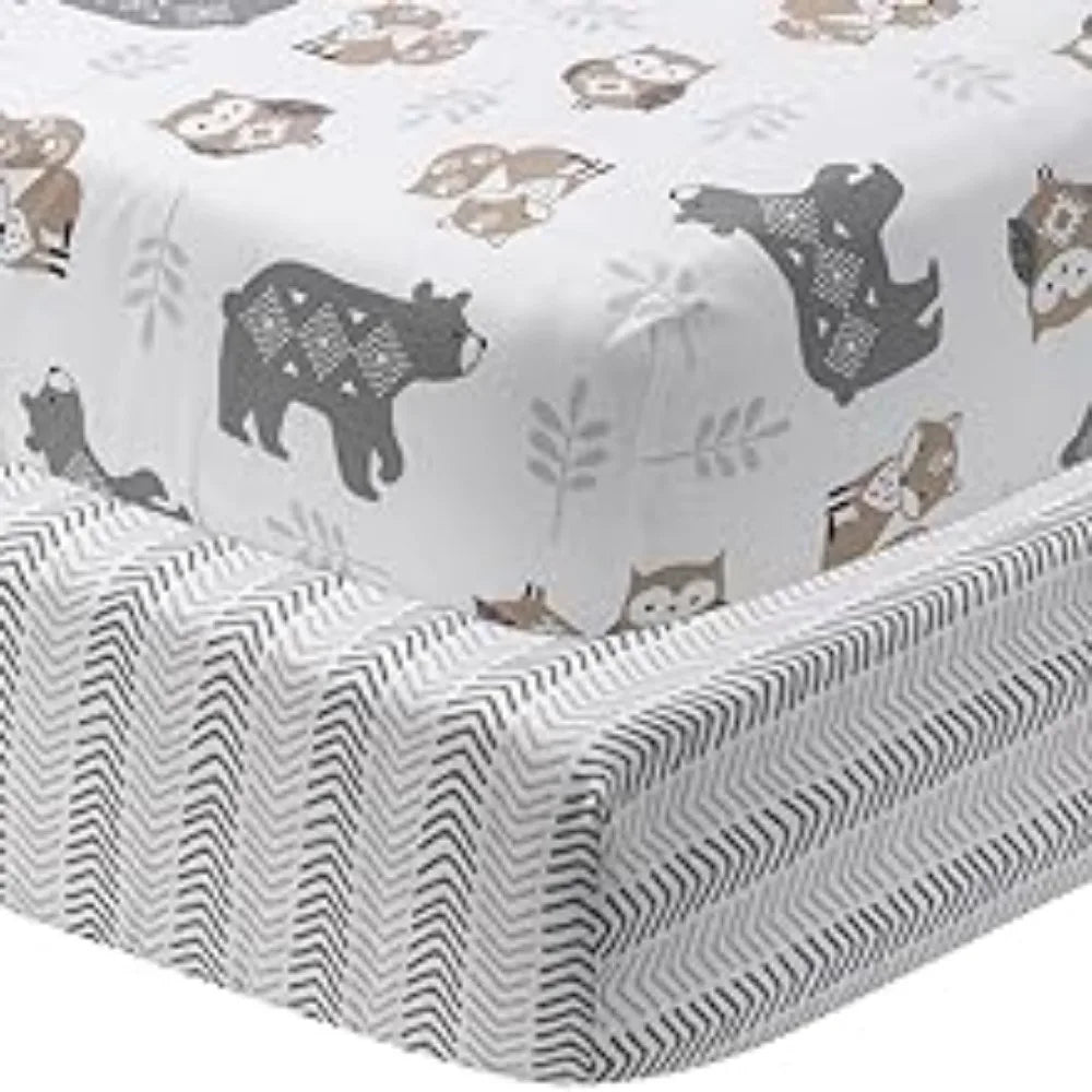 Animal Nursery 5-Piece Baby Crib Bedding Set - Gray