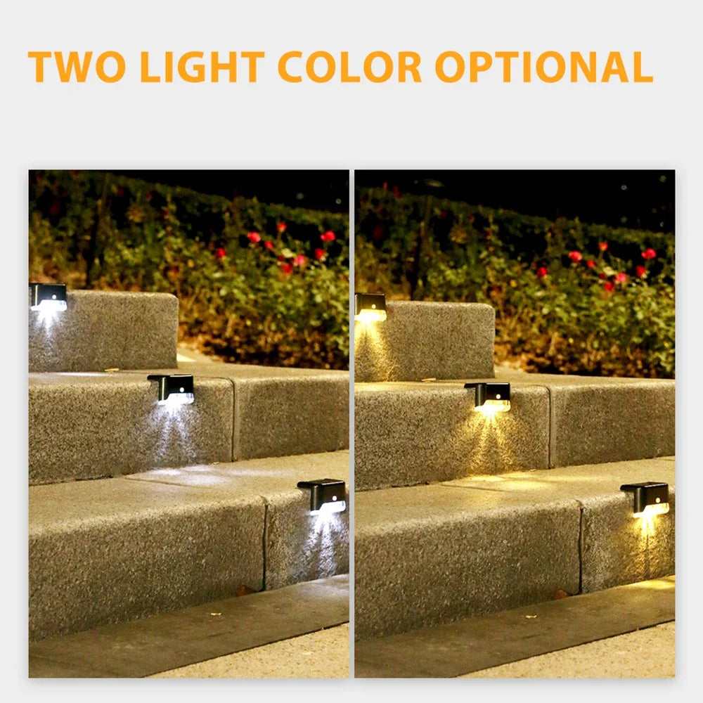 4Packs LED Solar Stair Light Outdoor IP65 Waterproof