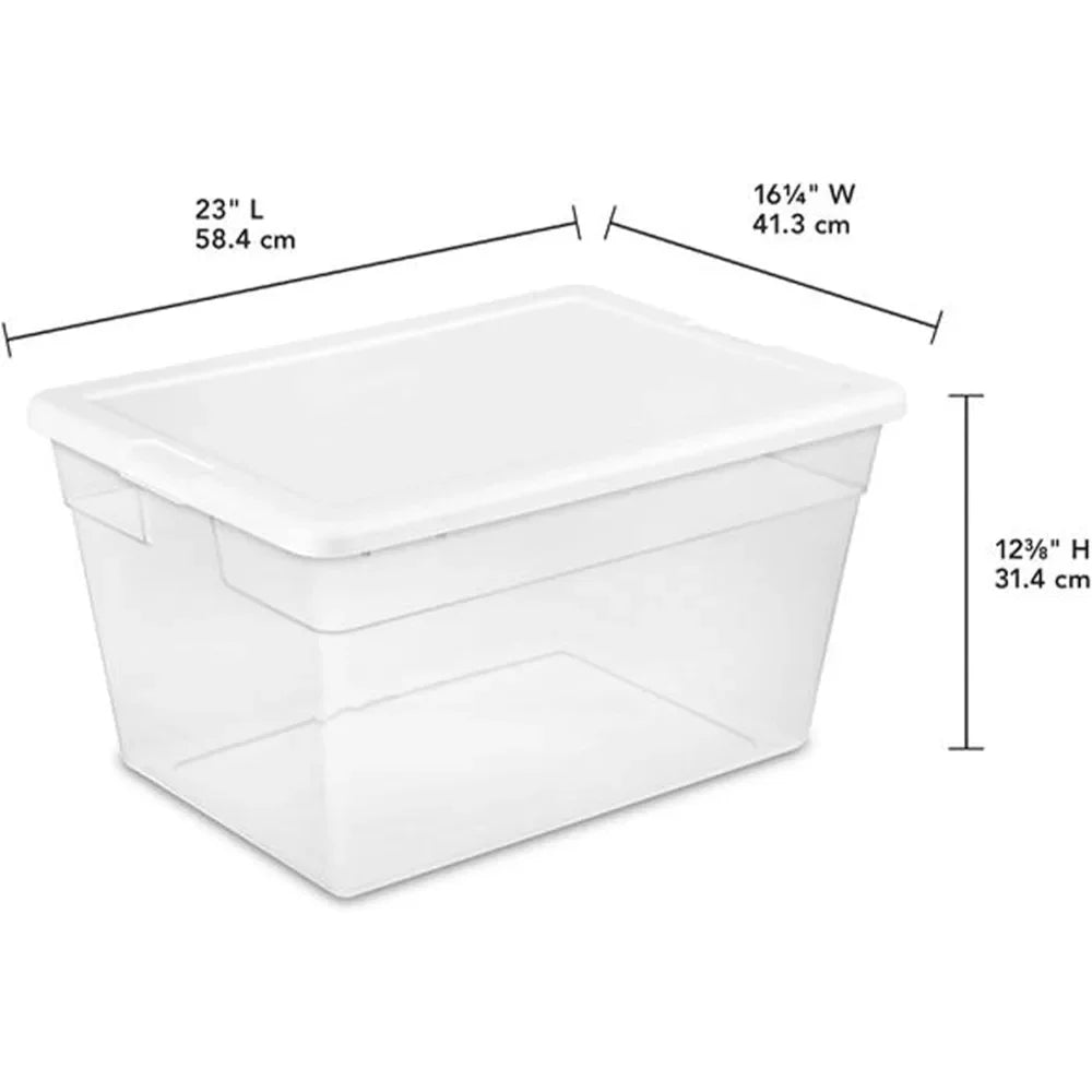 56-quart Heavy Duty Plastic Stackable Storage Container