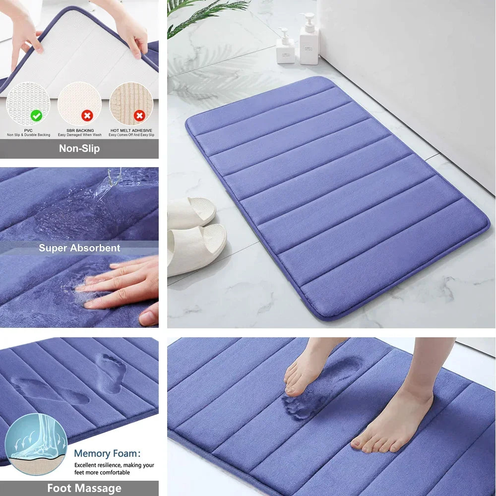 Super Absorbent Bath Mat Memory Foam Carpet