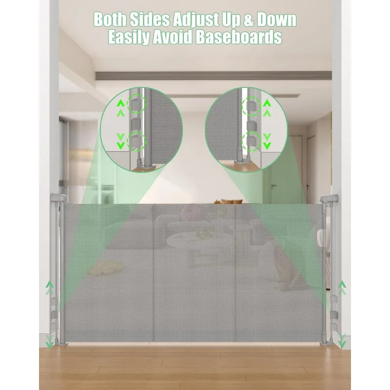 Extended Retractable Baby Gate, 78 Inch Extra Wide