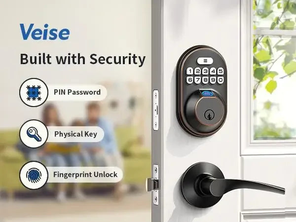 Smart Fingerprint Door Lock, Veise RZ02A Keyless Entry