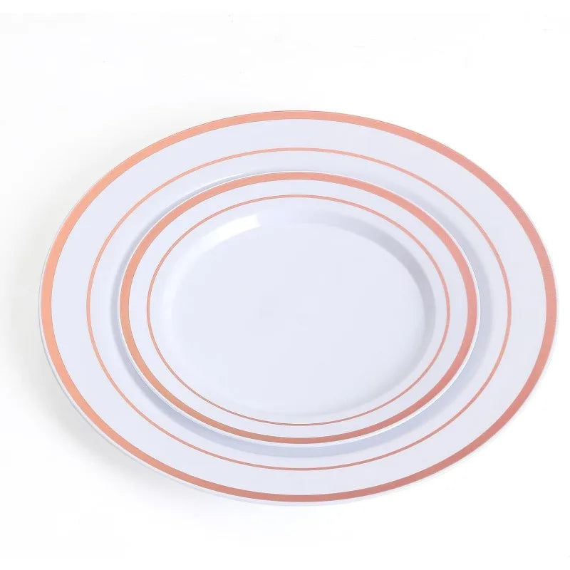 600 Pcs Plastic Dinnerware Set for 100 Guests