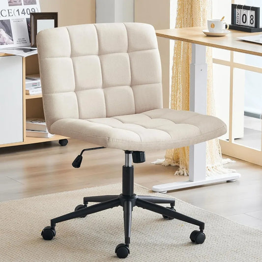 Swivel Criss Cross-Legged Chair with Wheels