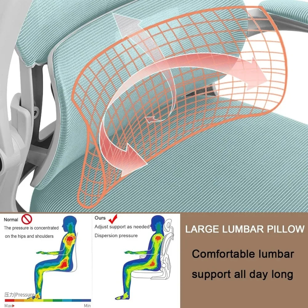 High Back Ergonomic Office Chair with Lumbar Support