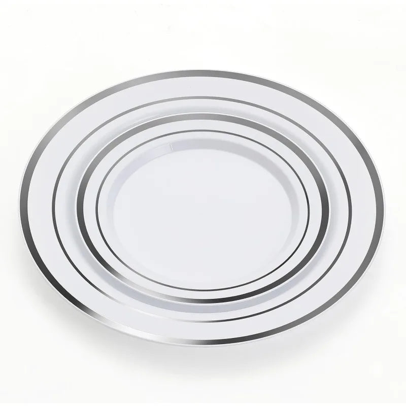 600 Pcs Plastic Dinnerware Set for 100 Guests