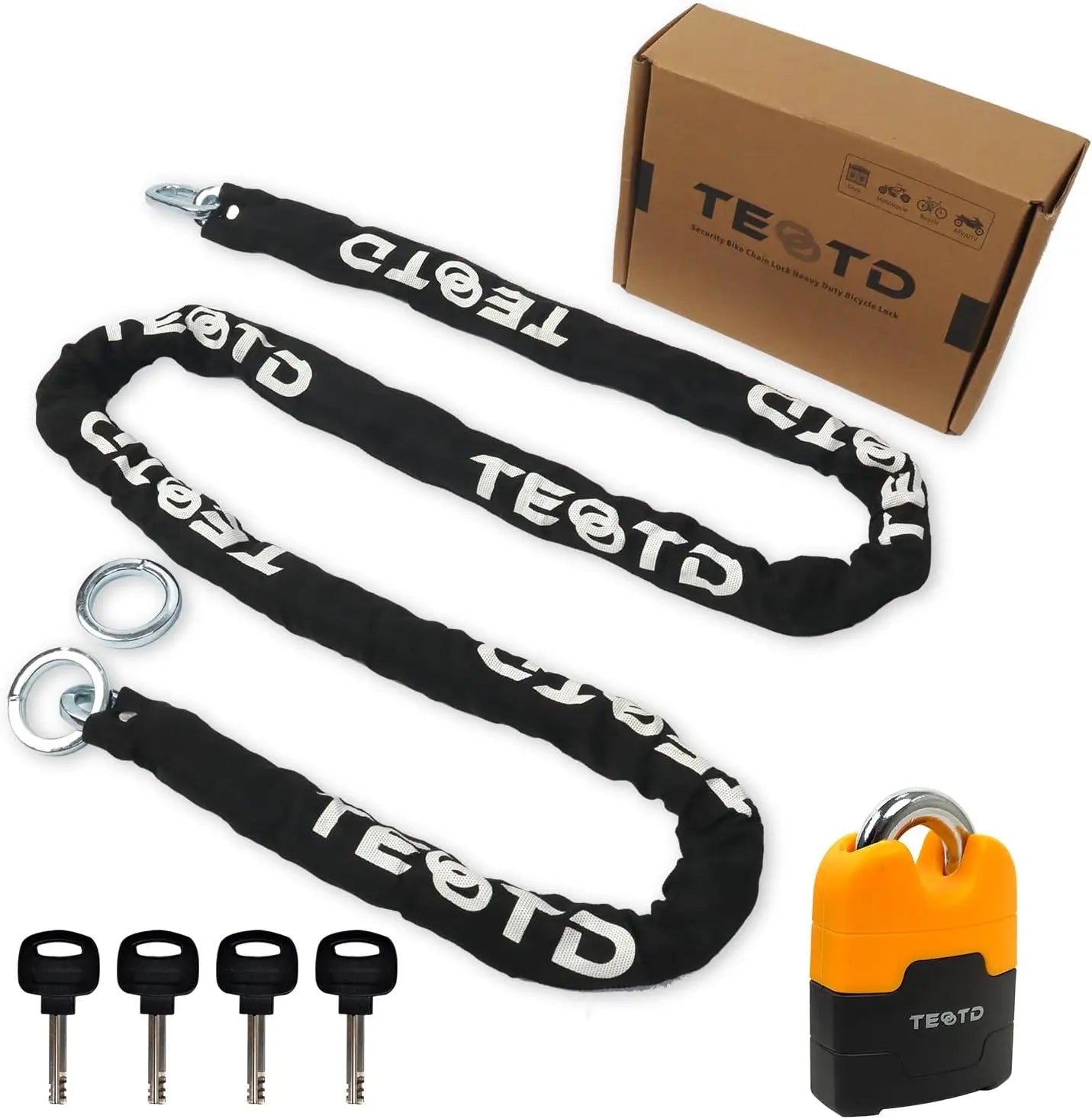 Lock 8.2feet/250cm Long Heavy Duty Anti-Theft Chain Locks