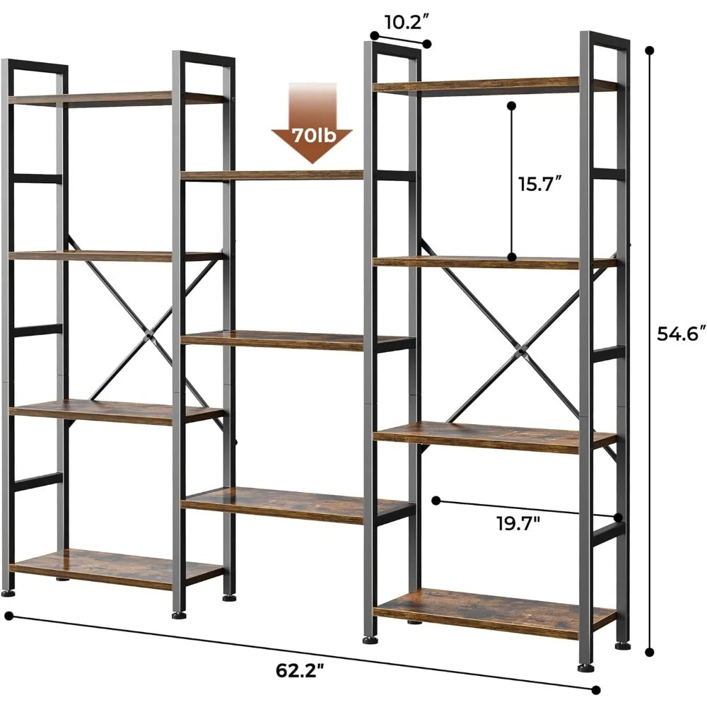 Triple 4 Tier Bookshelf Kitchen Storage & Organization