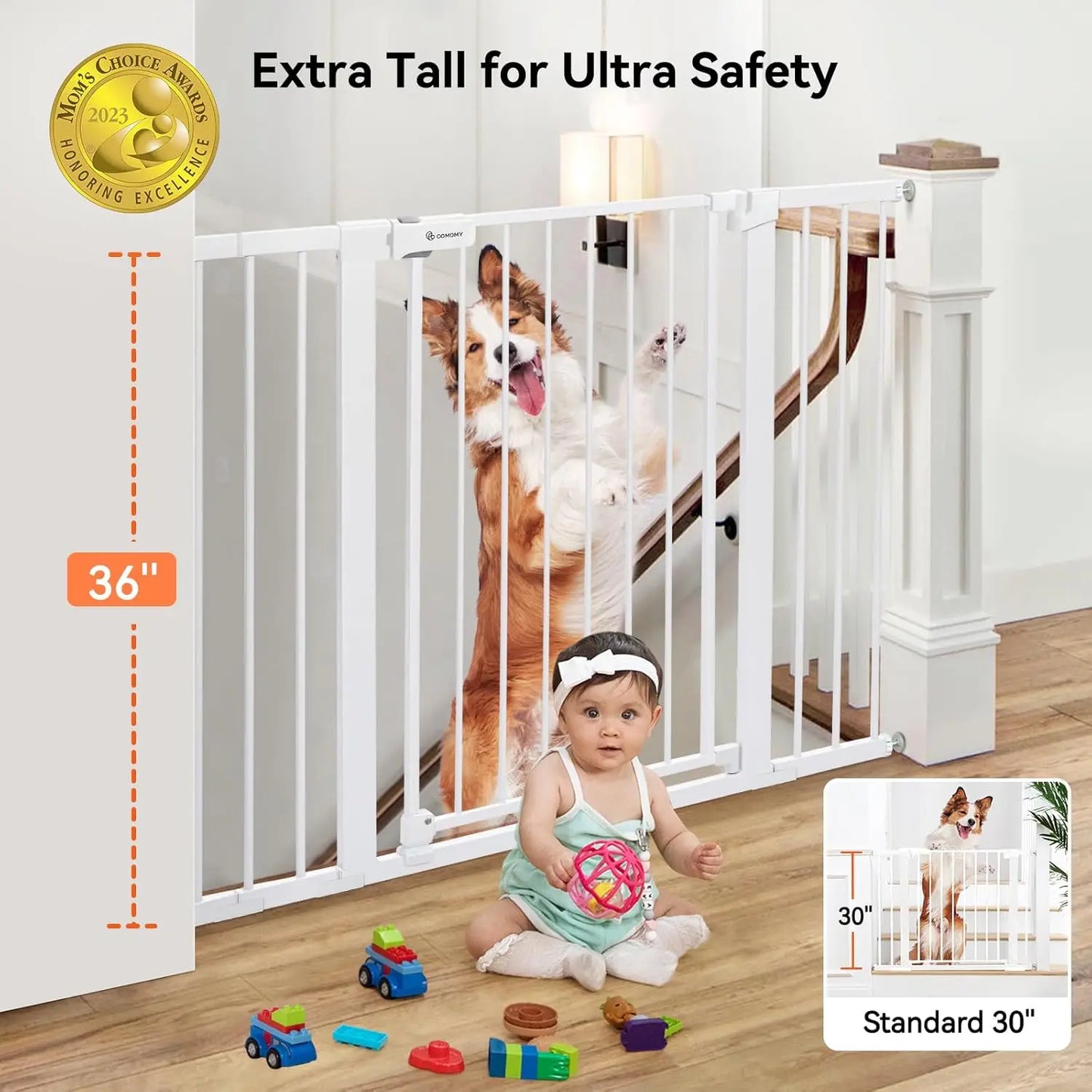 Extra Tall Baby Gate for Stairs Doorways