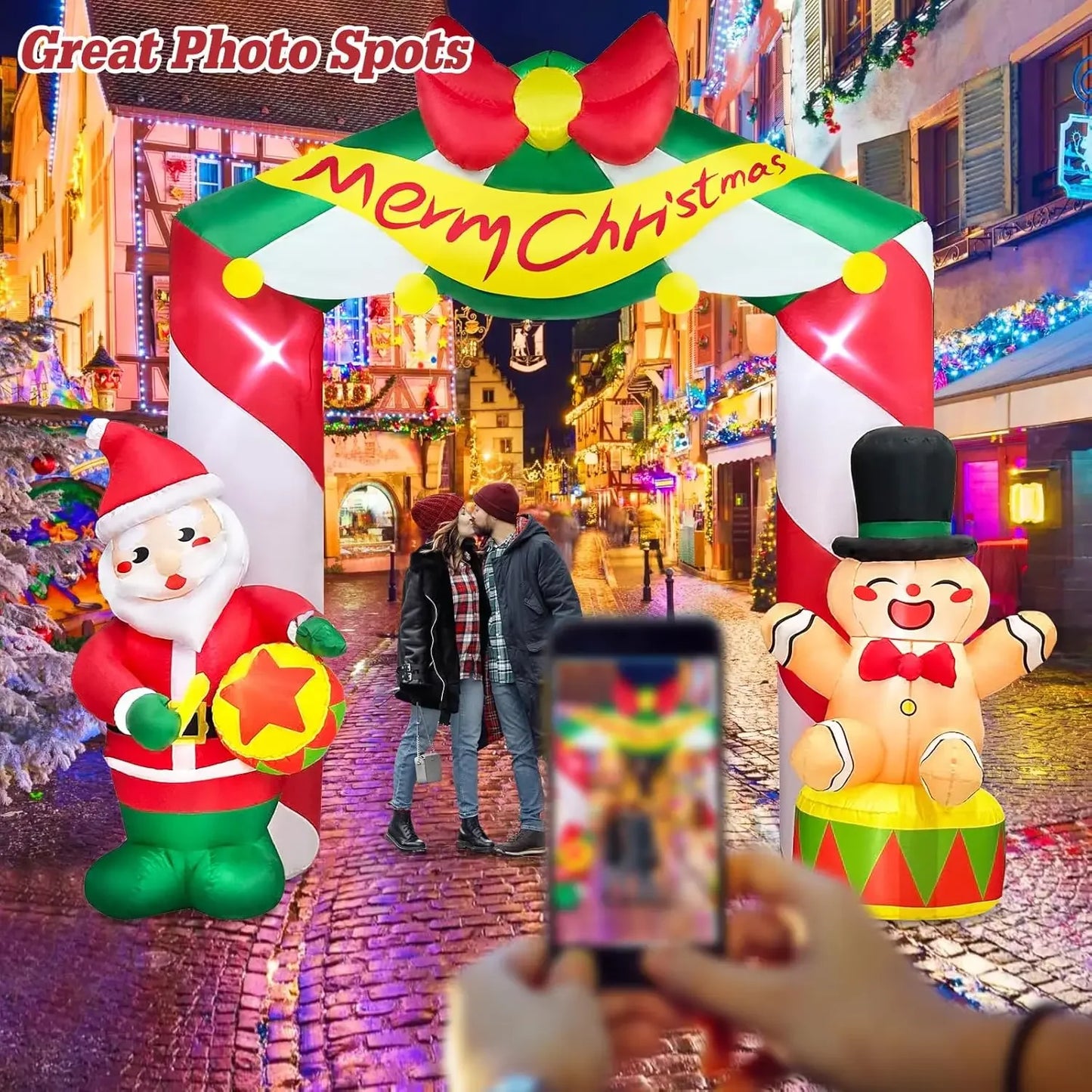 Santa Outdoor Claus with Gift Bag, Inflatables