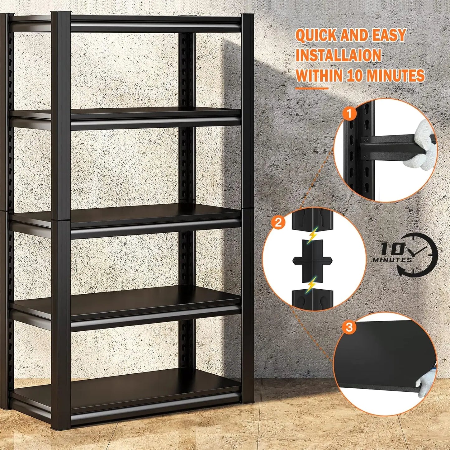 Adjustable Heavy Duty Shelving Unit Industrial Metal