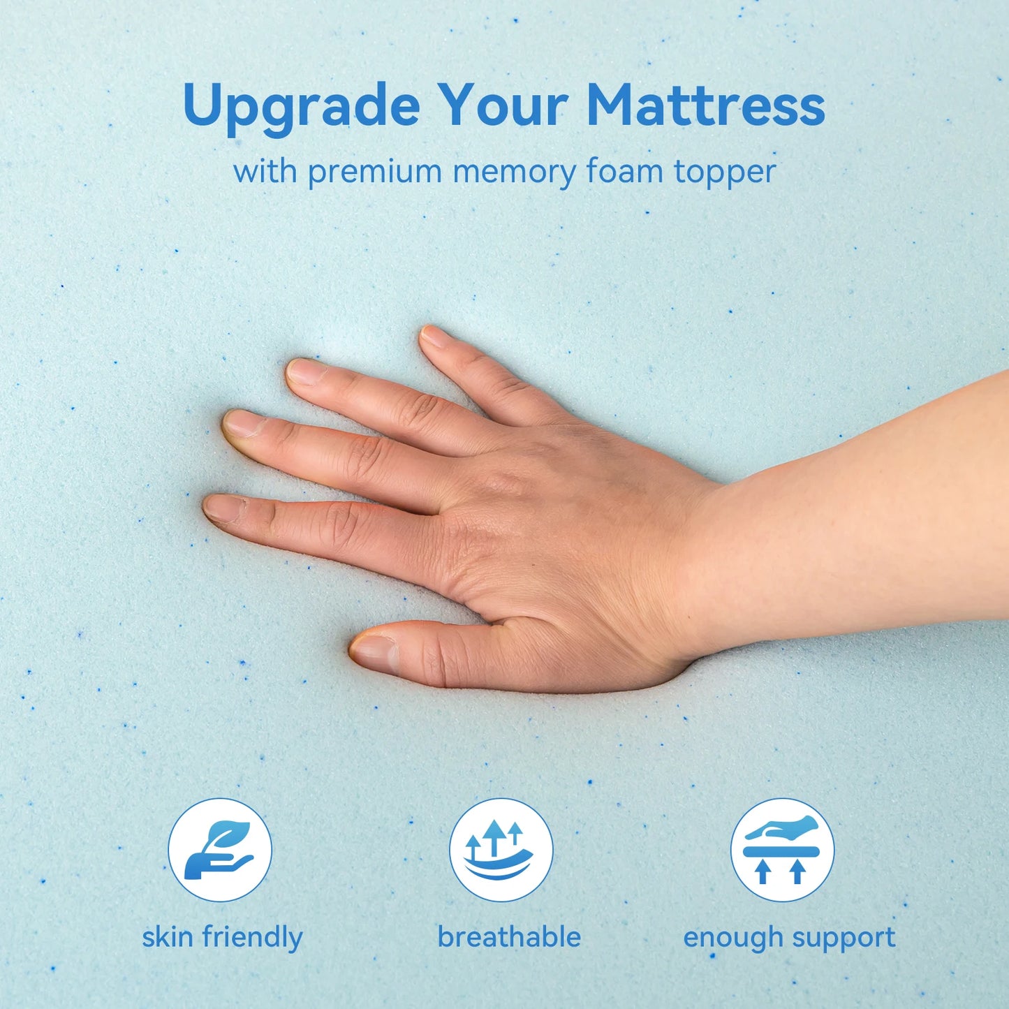 Gel Memory Foam Mattress Topper