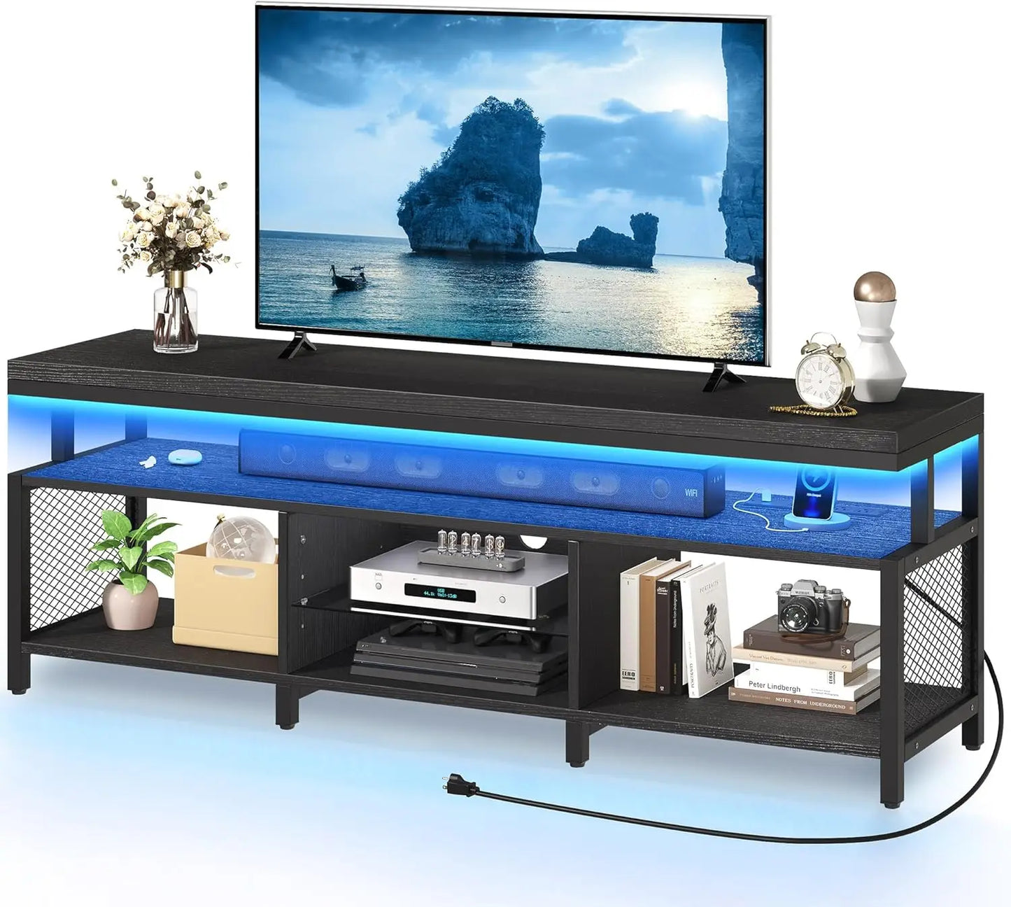 LED Television Stands w/Power Outlets for 70/65 inch