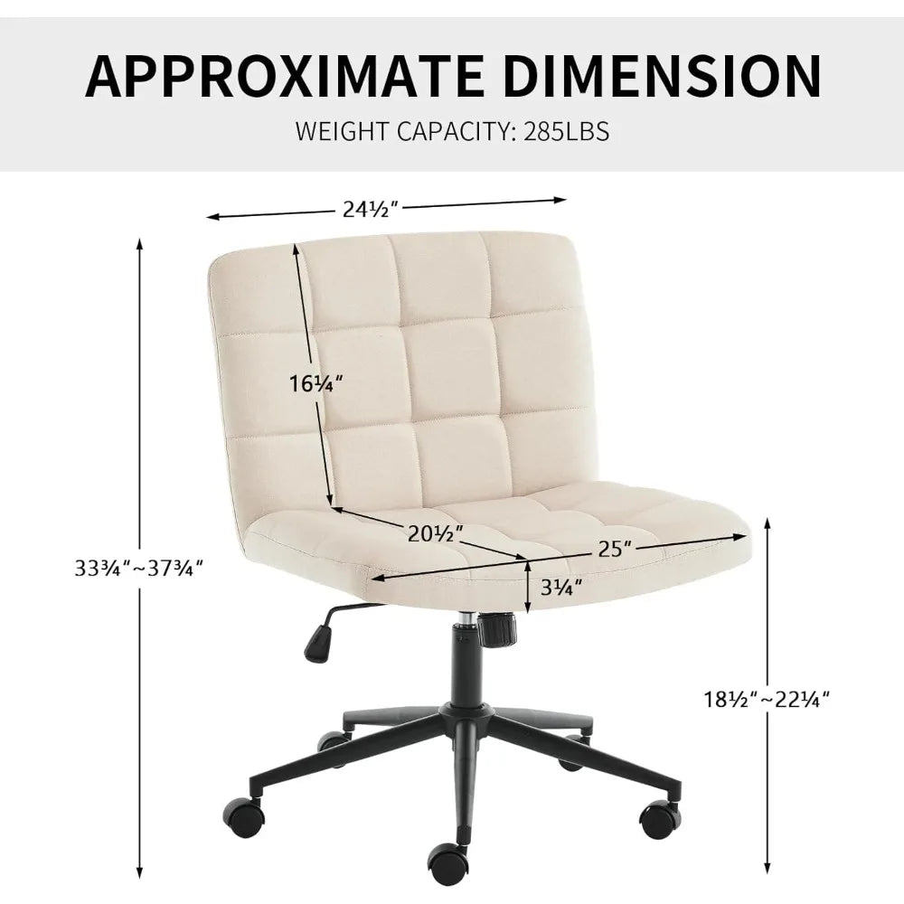 Swivel Criss Cross-Legged Chair with Wheels