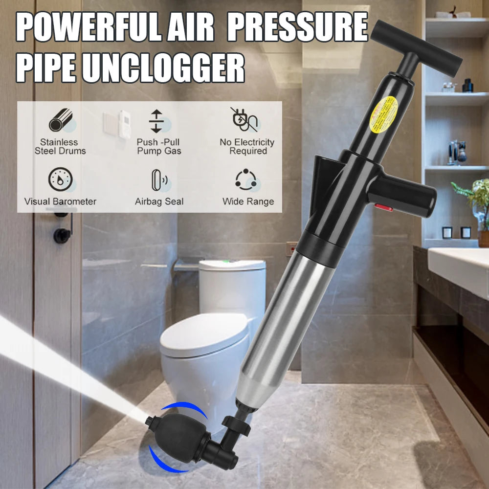 Air Drain Blaster Toilet Plunger High Pressure