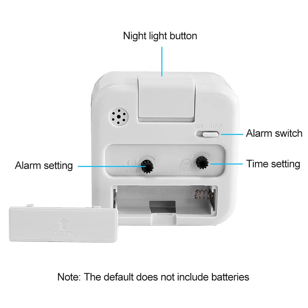 Silent Alarm Clocks with LED Night Light