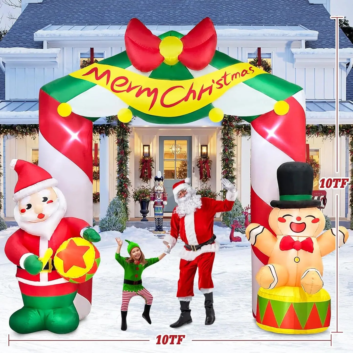 Santa Outdoor Claus with Gift Bag, Inflatables