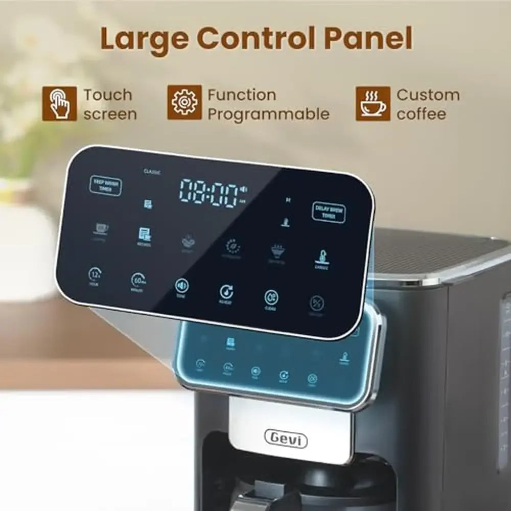 Programmable 12 Cup Drip Coffee Maker Touch Screen