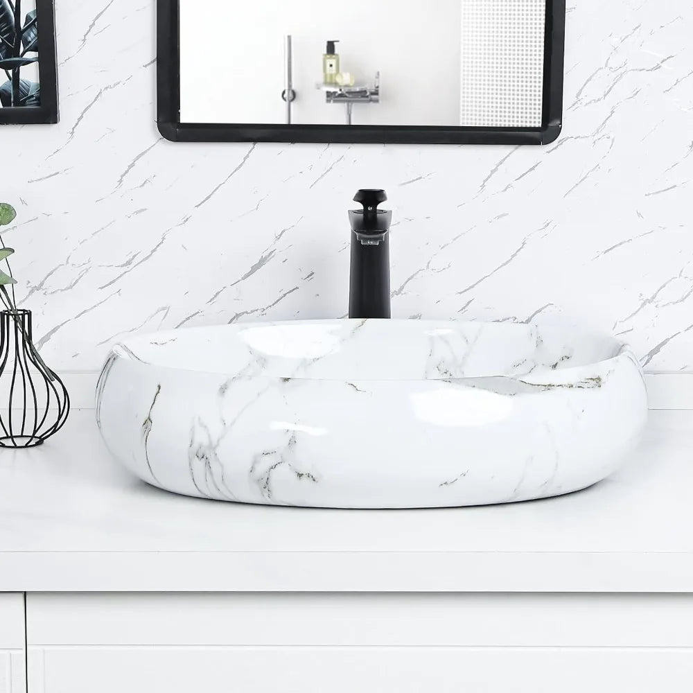 Above Counter Countertop Bathroom Vessel Sink Oval