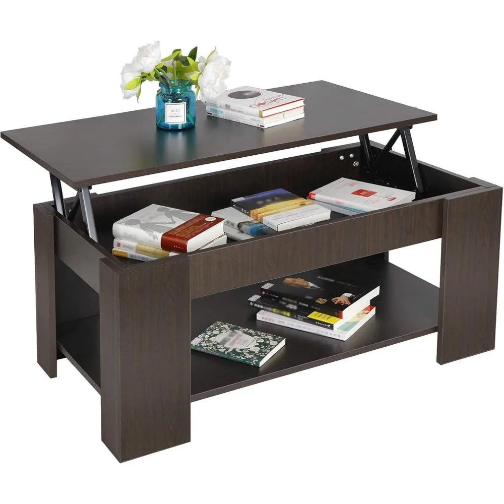 Modern Lift Top Coffee Table w/Hidden Compartment