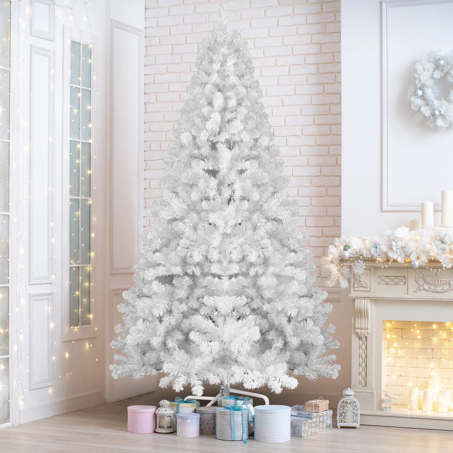 Artificial Christmas Tree PVC with Sturdy Metal Stand Base