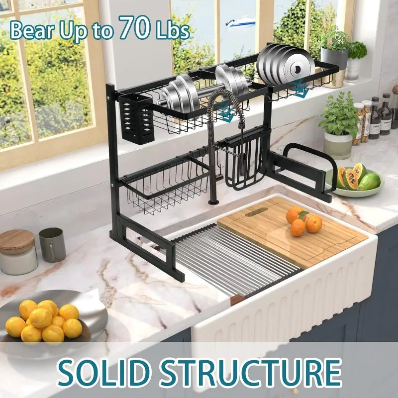 Large Over The Sink Dish Drying Rack