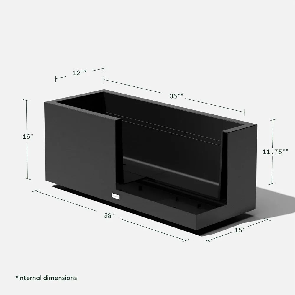 Block Series Long Box Planter Durable All-Weather Use