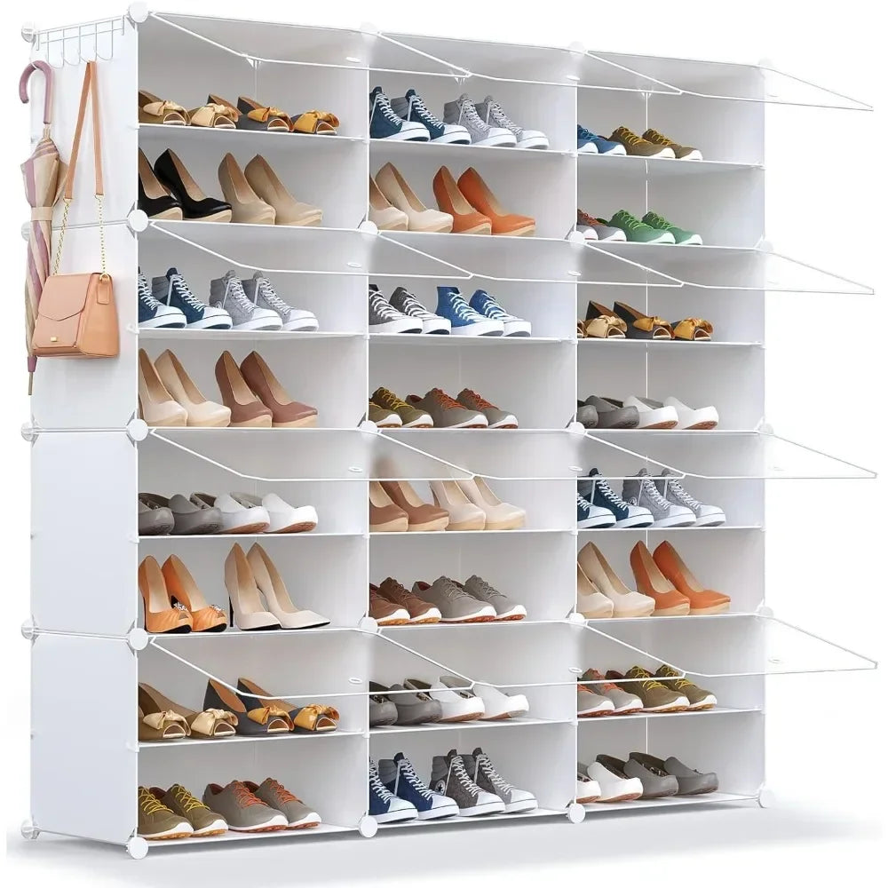 Shoe Rack Organizer, 48 Pair with Door