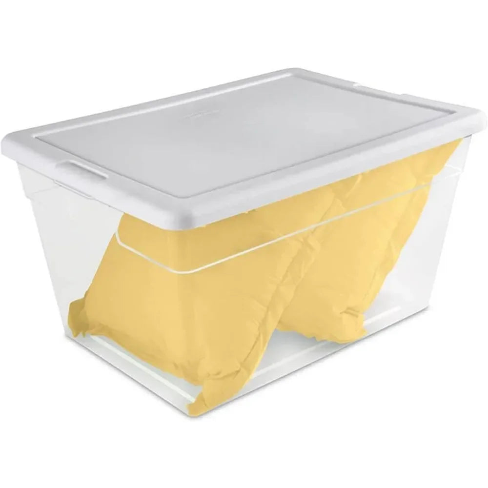 56-quart Heavy Duty Plastic Stackable Storage Container