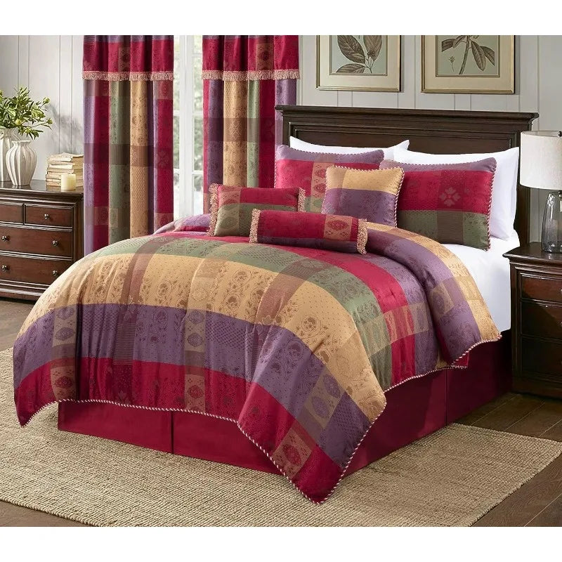 7-Piece Queen Jacquard Comforter Set