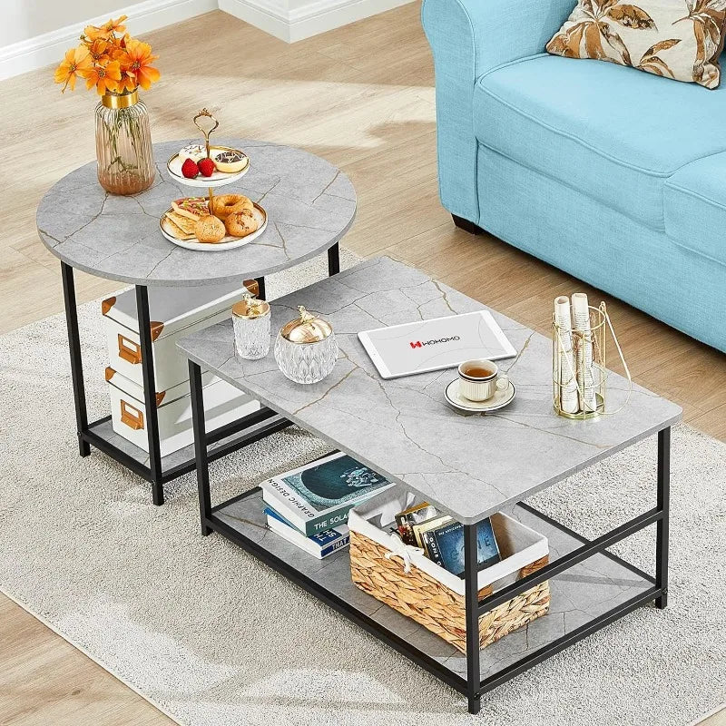 Mid-Century Modern Coffee Table 2 in 1