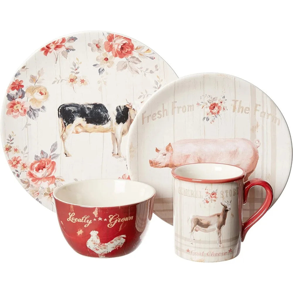 Farmhouse 16 pc Dinnerware Set