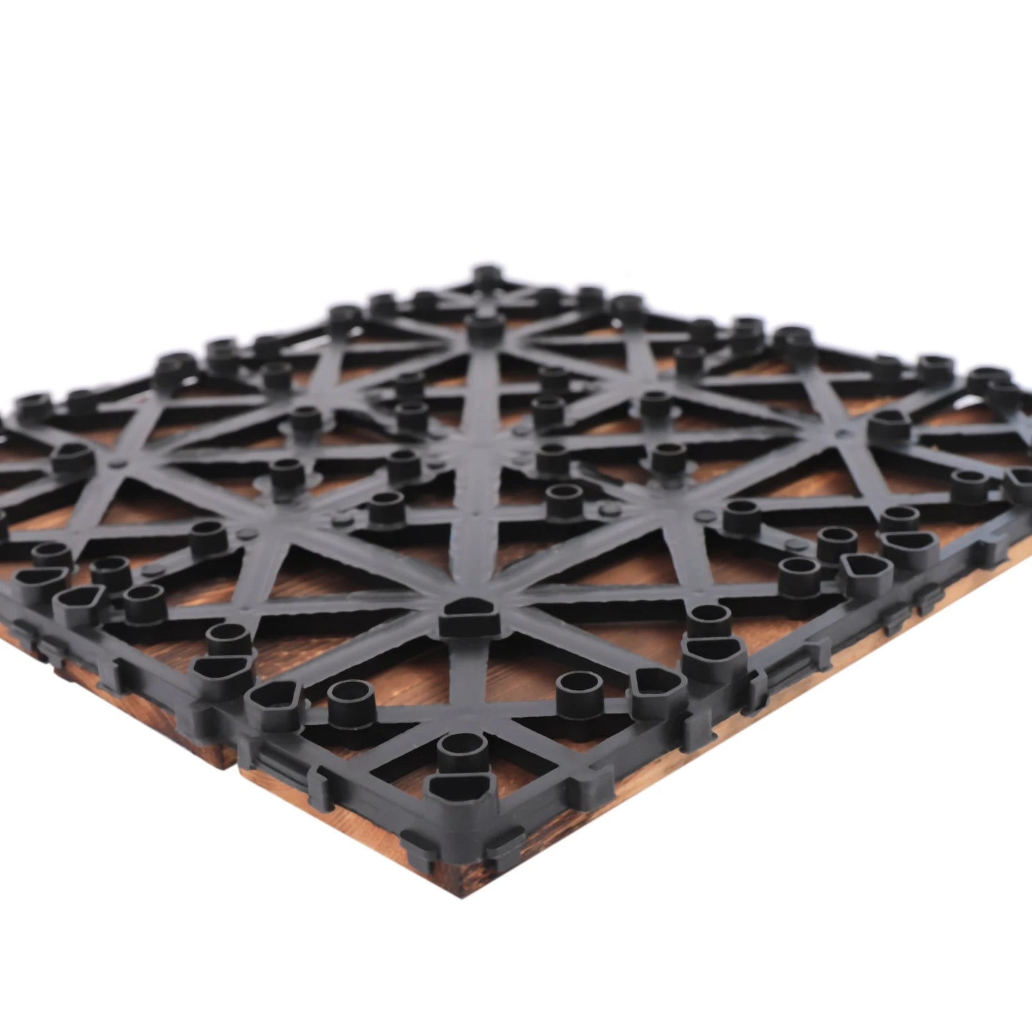 36 Pack Hardwood Interlocking Patio Deck Tiles