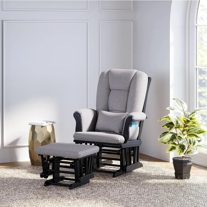 Glider and Ottoman with Free Lumbar Pillow