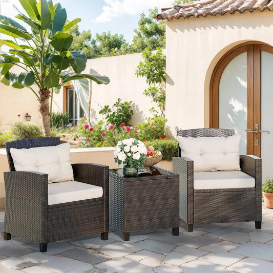 Patio Chairs Set with Table