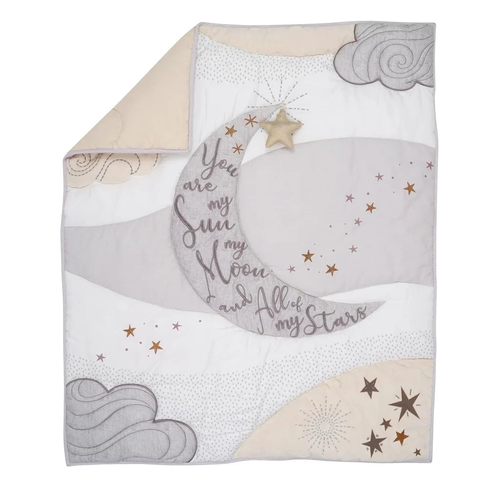 3-Piece Celestial Nursery Baby Crib Bedding Set