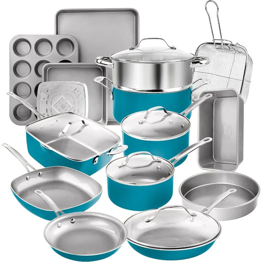 20 Piece Pots and Pans Set Nonstick Cookware Set