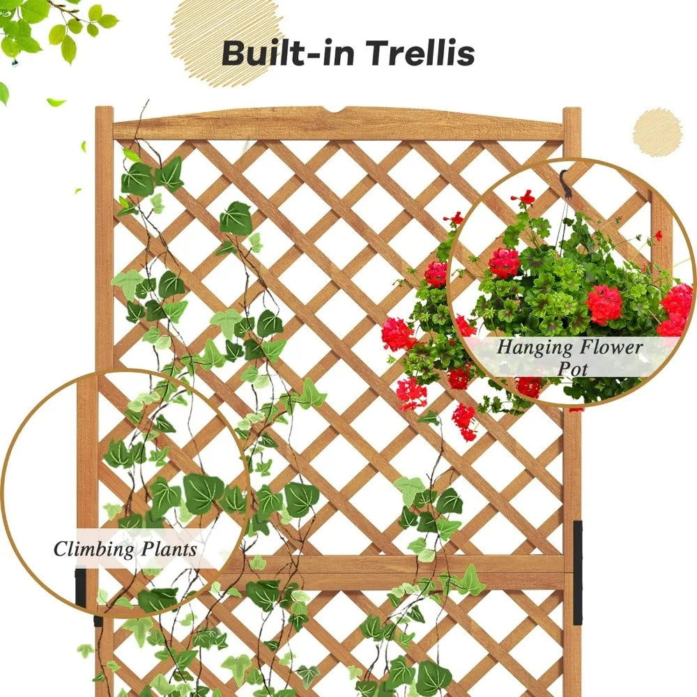 Raised Garden Bed Set of 2, Removable Bottom Base