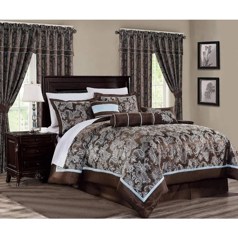 7-Piece Queen Jacquard Comforter Set