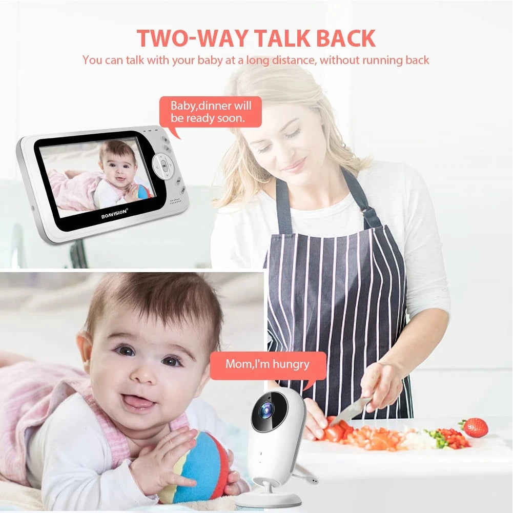 4.3-inch Portable Baby Nanny Surveillance Security Camera