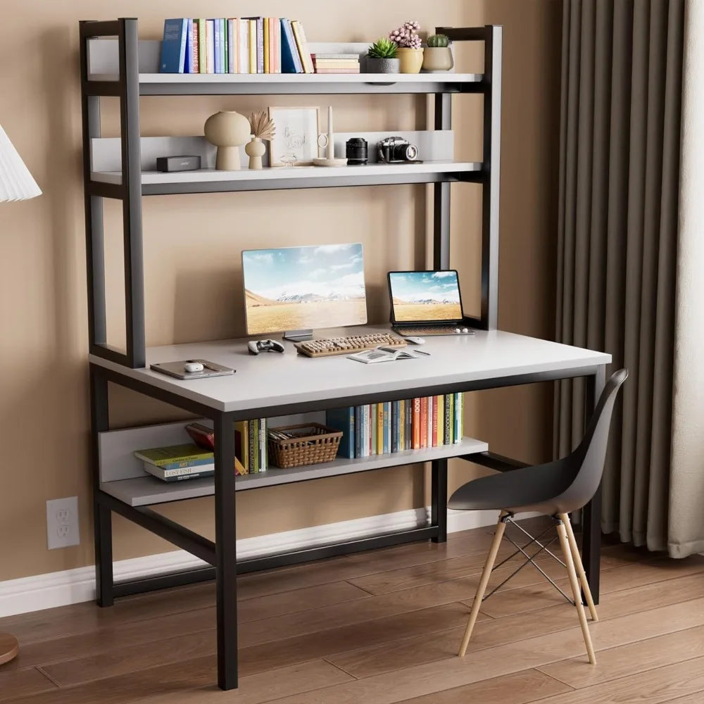 Computer Desk with Hutch and Bookshelf