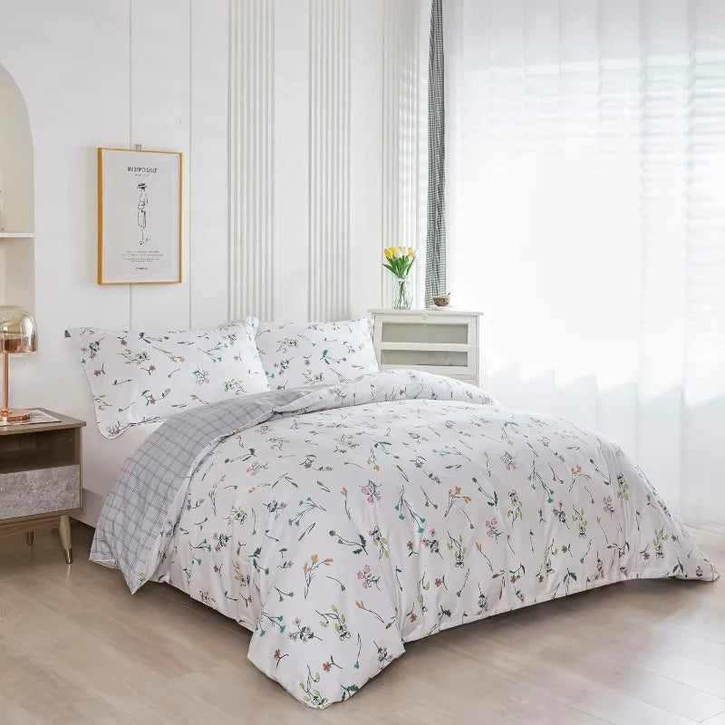 Comforter Cover Set with Floral Pattern100% Cotton